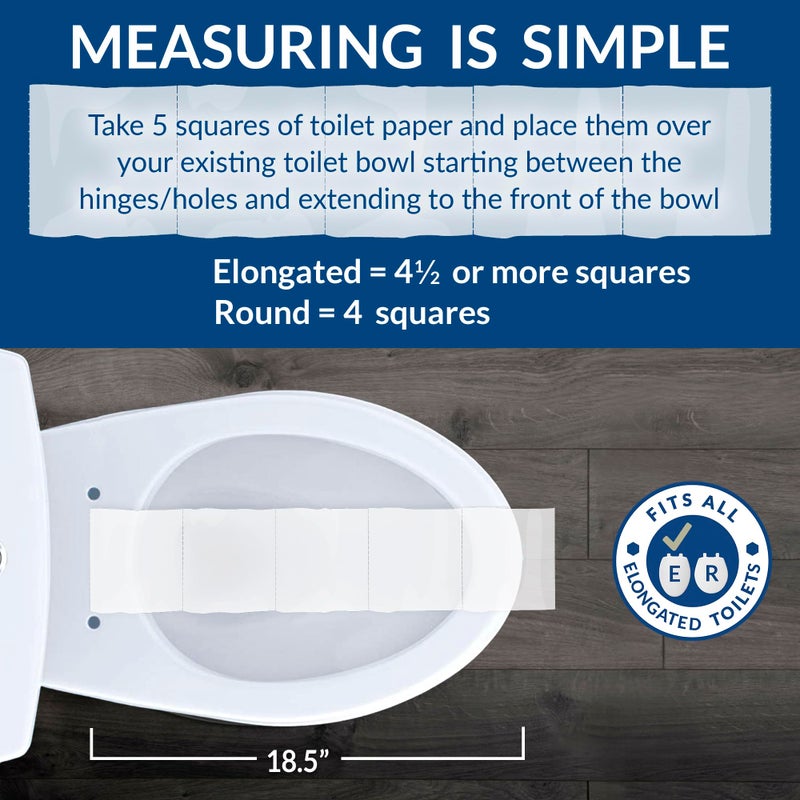 BEMIS 1955CT Commercial Open Front Plastic Toilet Seat, Heavy Duty Industrial Seat without Lid, Secure Installation for Long Lasting Use, Made in USA, Elongated, White - Image 5